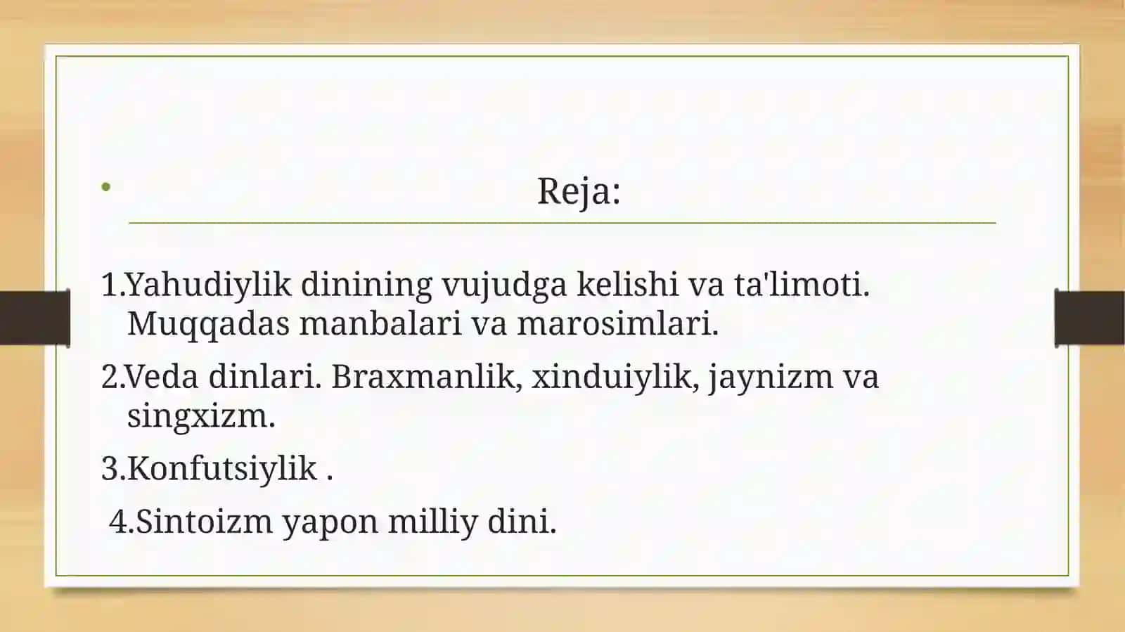Milliy dinlar 2