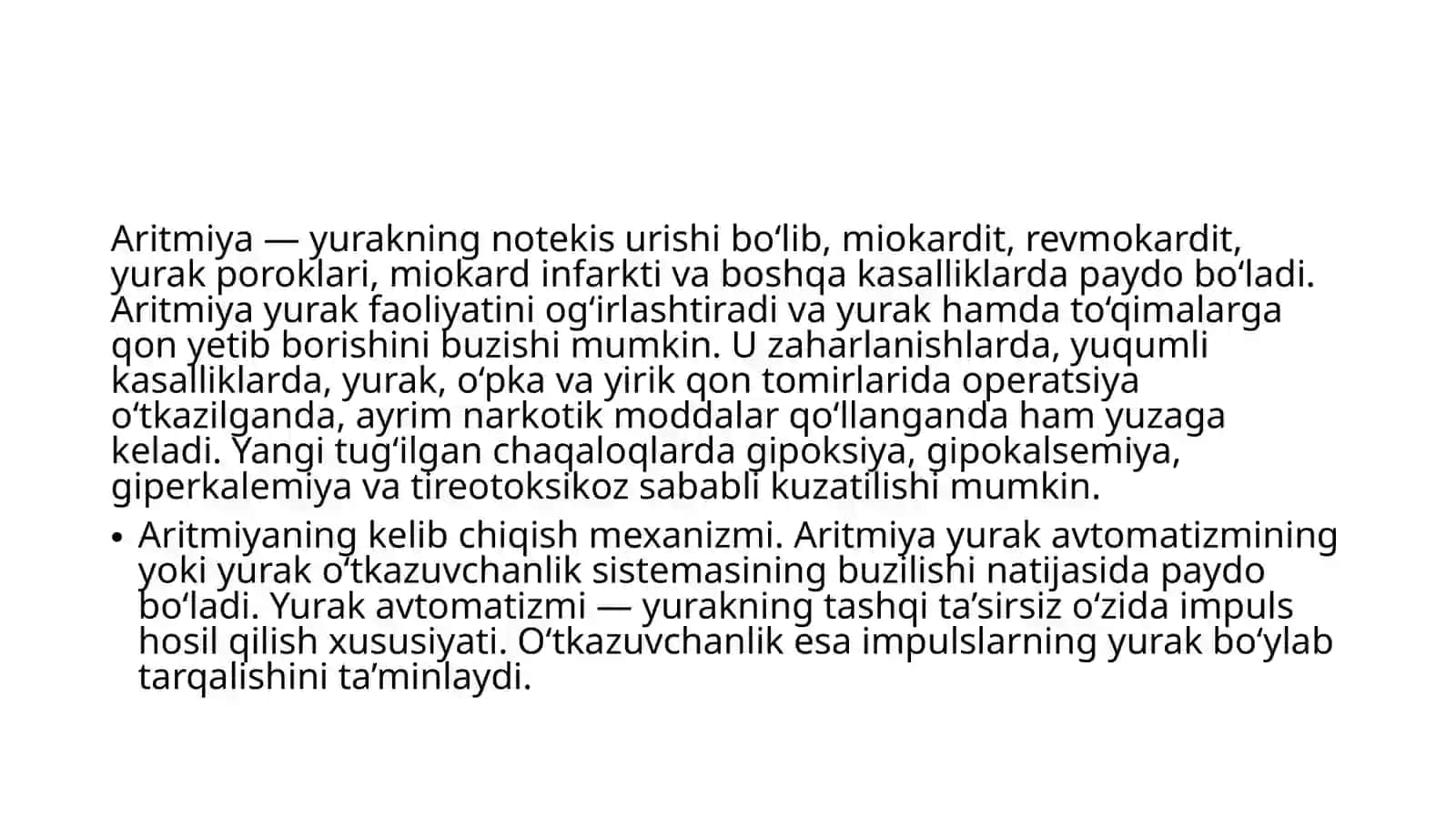 Aritmiyaga qarshi qo‘llaniladigan moddalar 2