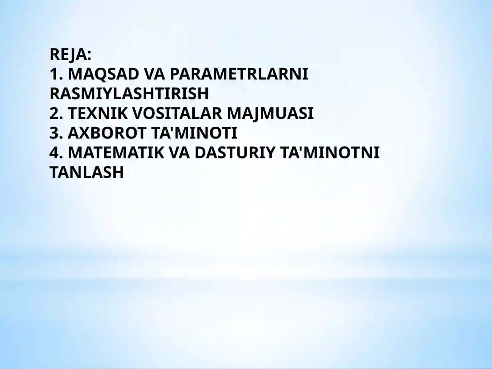 AXBOROT-BOSHQARUV TIZIMLARINING TASHKILIY QISMLARI Maruza №13 2