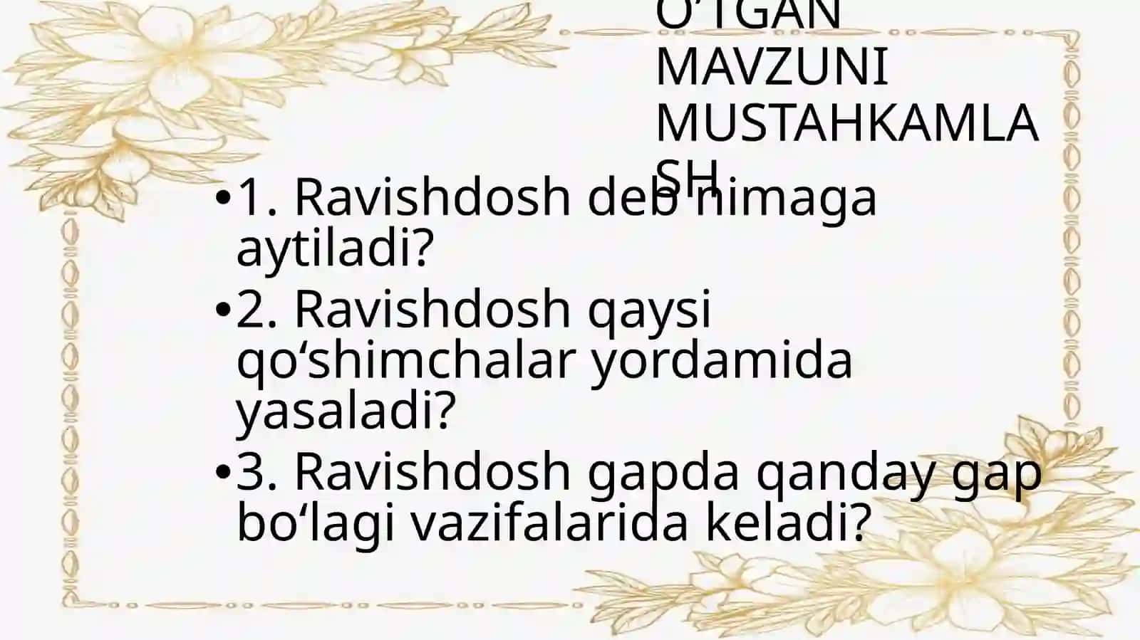 RAVISHDOSHLARNING MA’NO TURLARI 2