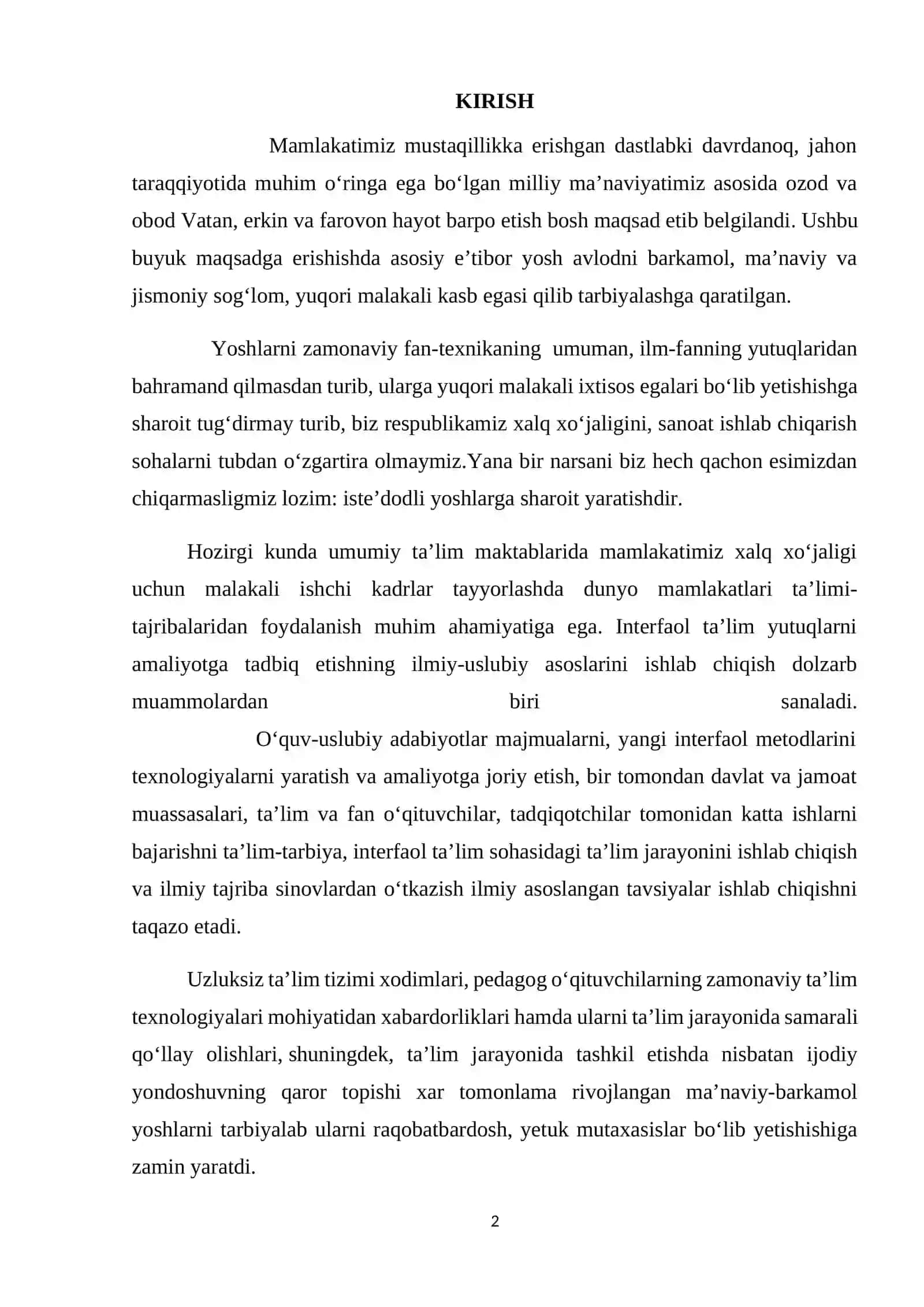 BOSHLANG’ICH SINFLARDA MATEMATIKA O’QITISH METODIKASINING DIDAKTIK TAMOYILLARI 2