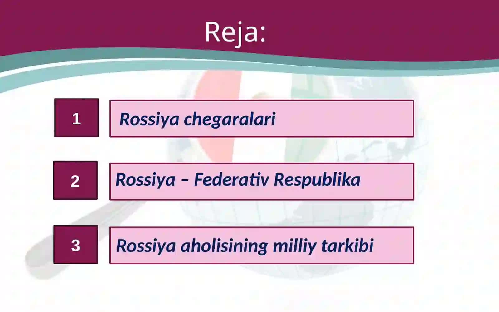 Rossiya Federatsiyasi: tabiiy-demografik salohiyati 2