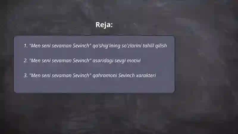 Men seni sevaman Sevinch 2