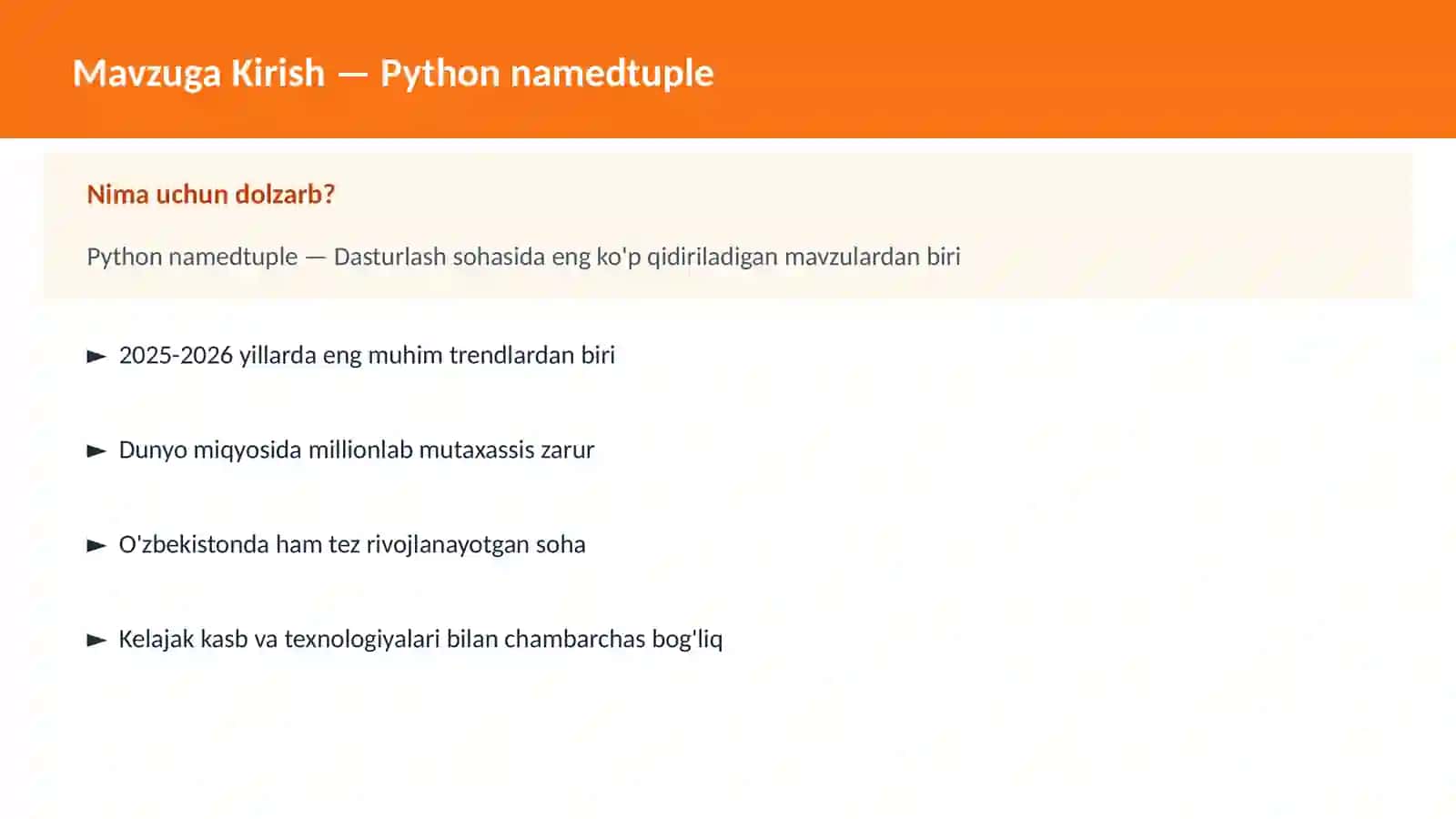PYTHON DASTURLASH 2