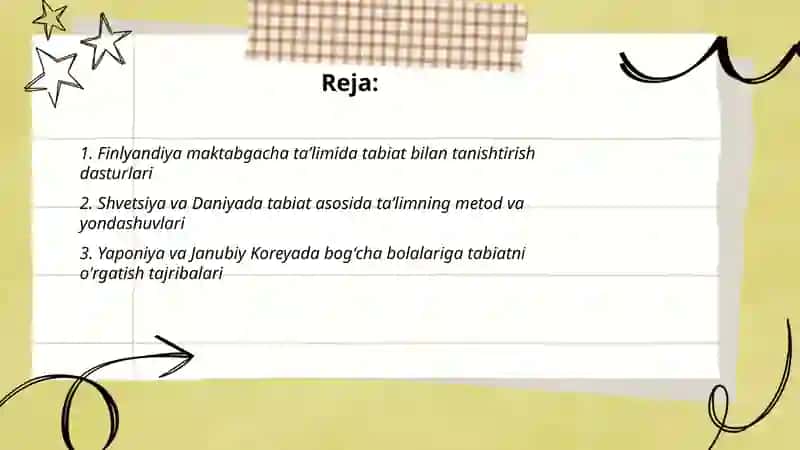 Xorijiy mamlakatlarda tabiat bilan tanishtirish dasturlari Maktabgacha taʼlim tashkilotlarida 2