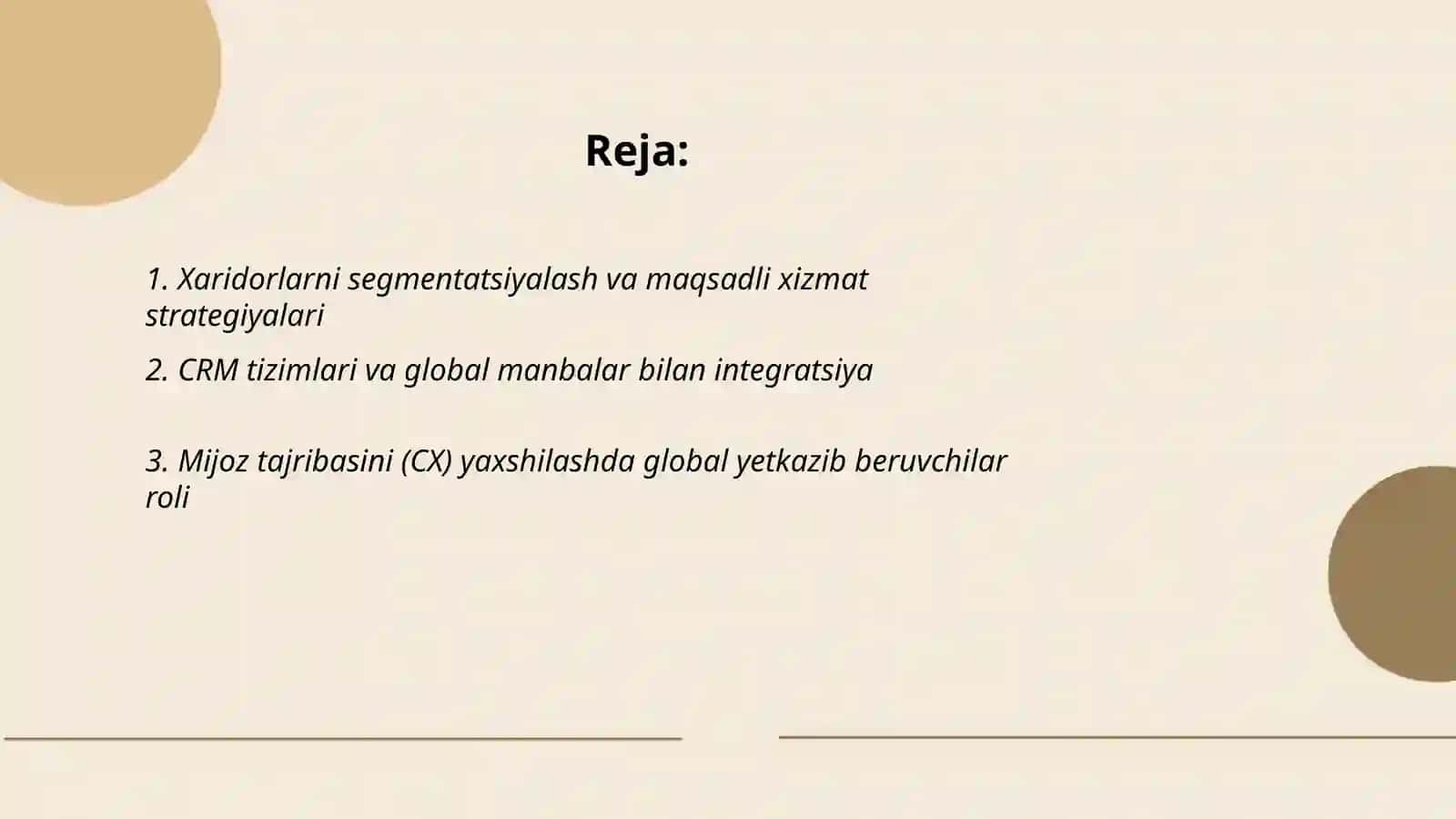 Xaridorlarni segmentatsiyalash va maqsadli xizmat strategiyalari 2