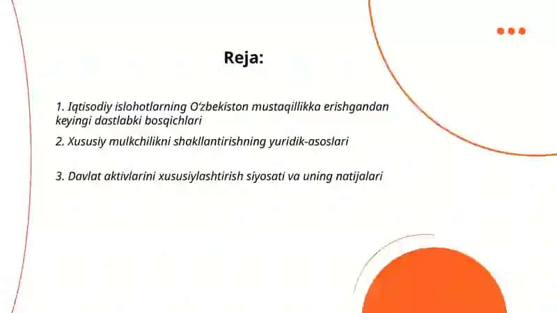 Iqtisodiy islohotlar, xususiy mulkchilikni shakillanishi, Oʻzbekistonda bozor munosabatining rivojlanishi 2