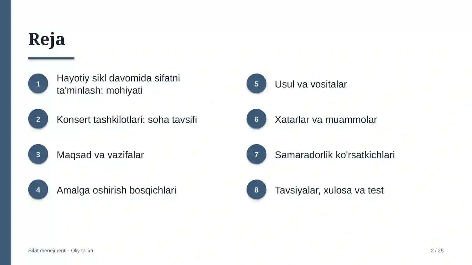 Konsert tashkilotlarida mahsulot hayotiy sikli davomida sifatni ta'minlash 2
