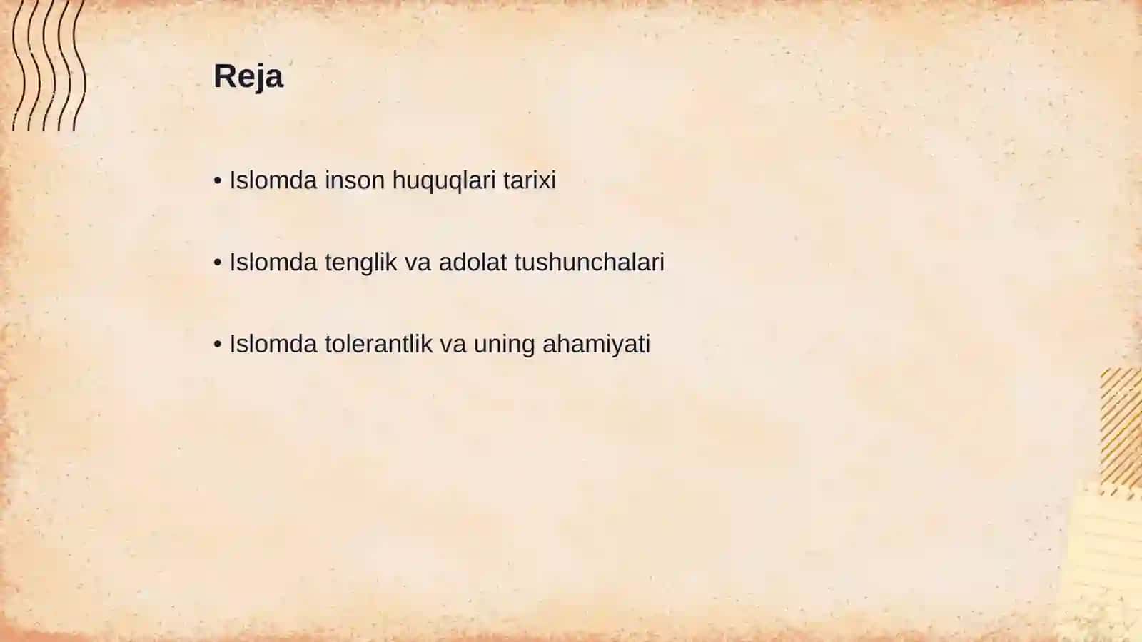 Islomda inson huquqlar himoyasi, tenglik, adolat va tolerantlik 2