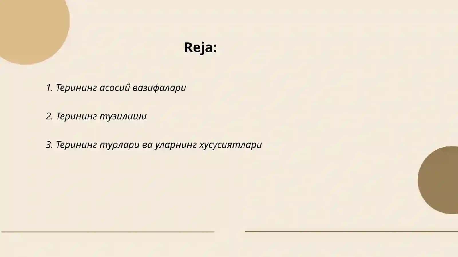 Teri faoliyati va gigiyenasi 2