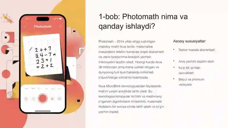 Photomath dasturi 2