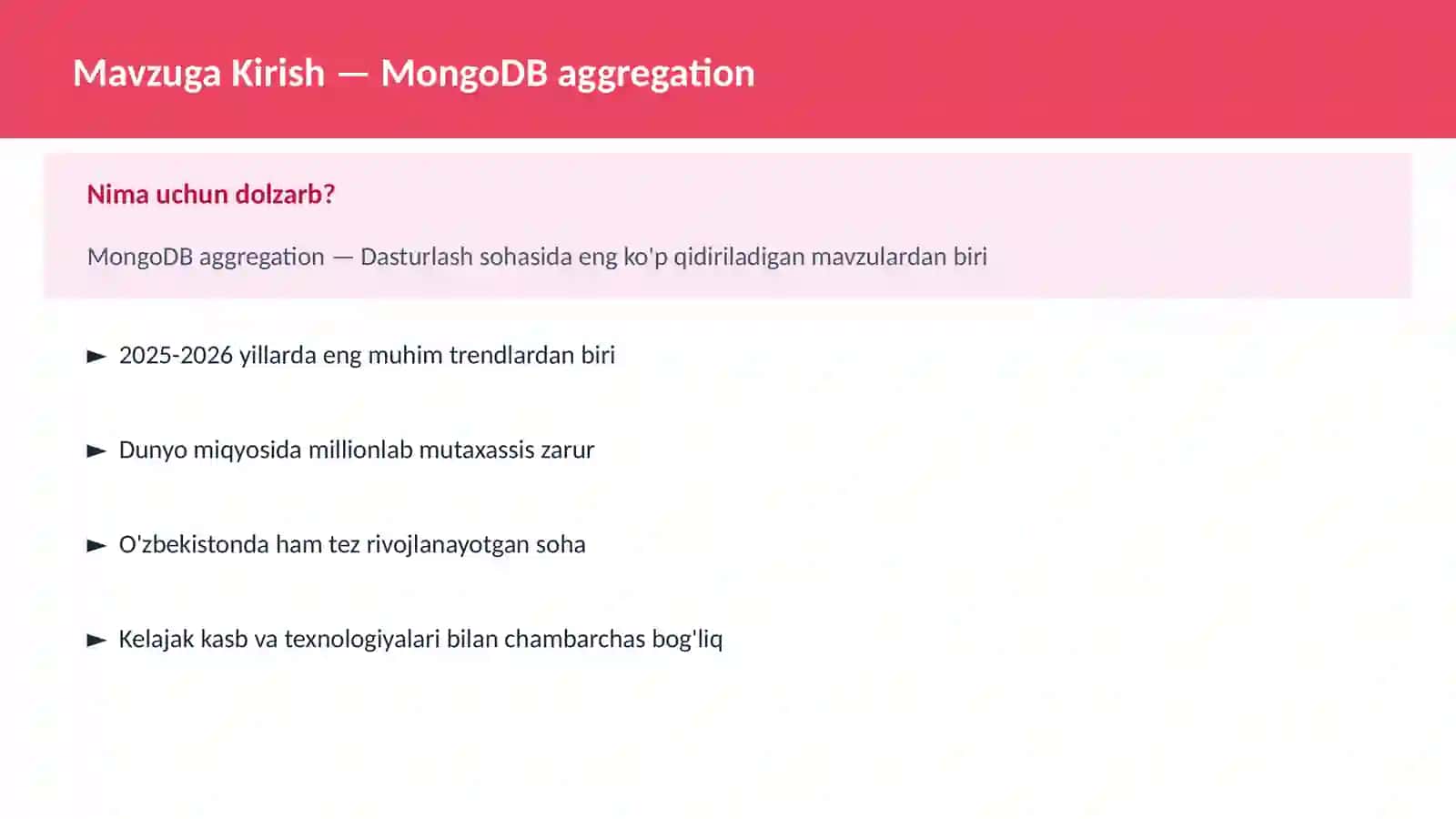 MongoDB aggregation 2