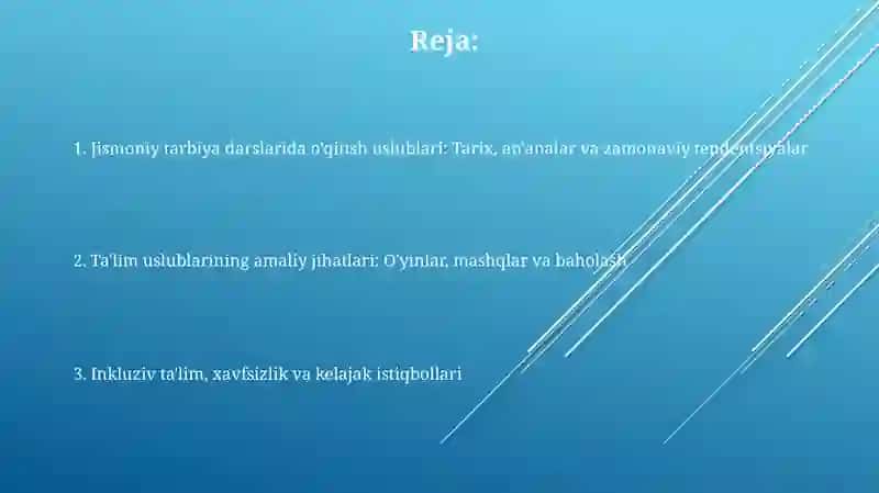 Jismoniy tarbiya darslarida o'qitish uslublari 2