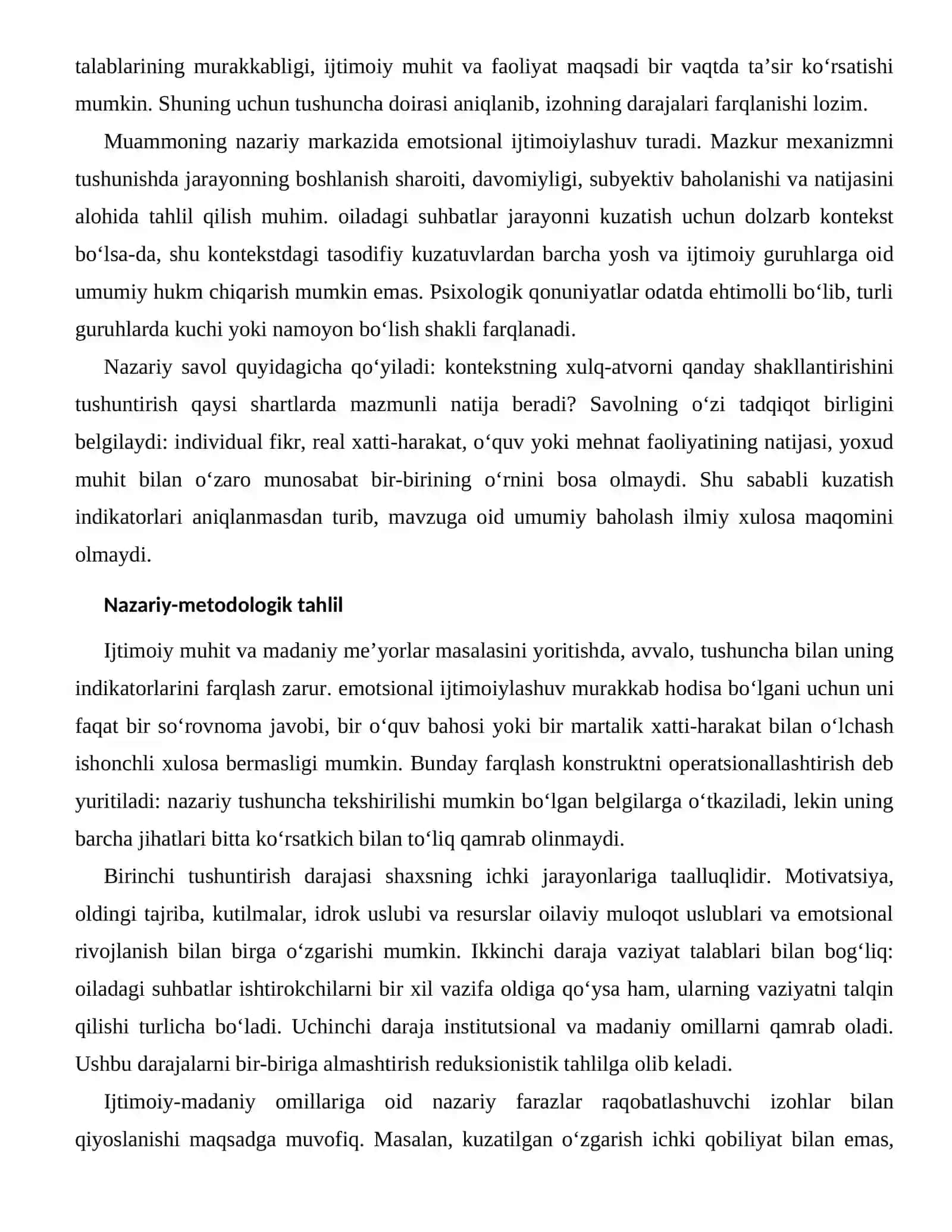 OILAVIY MULOQOT USLUBLARI VA EMOTSIONAL RIVOJLANISHNING IJTIMOIY-MADANIY OMILLARI 2