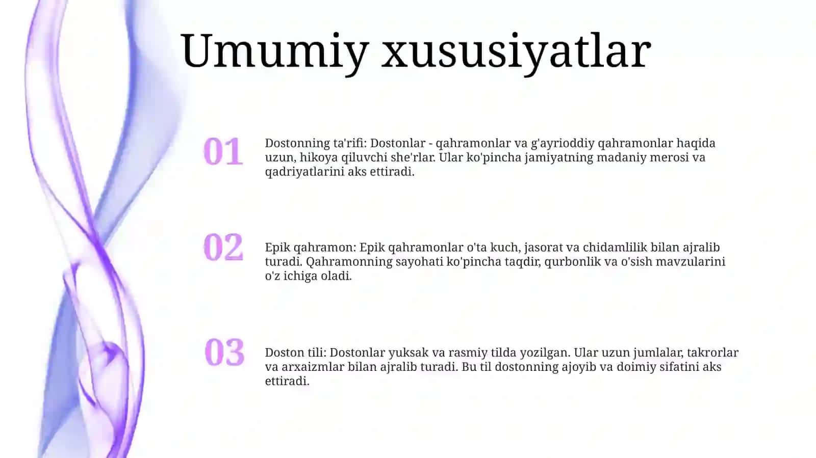Epik Tur Va Uning Janrlari 2