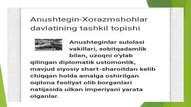 Katta Xorazm Davlati mavzusida taqdimoti 2