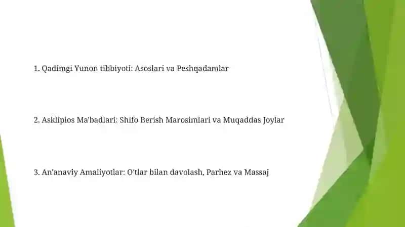 Qadimgi Yunon tibbiyoti: Asoslari va Peshqadamlar 2