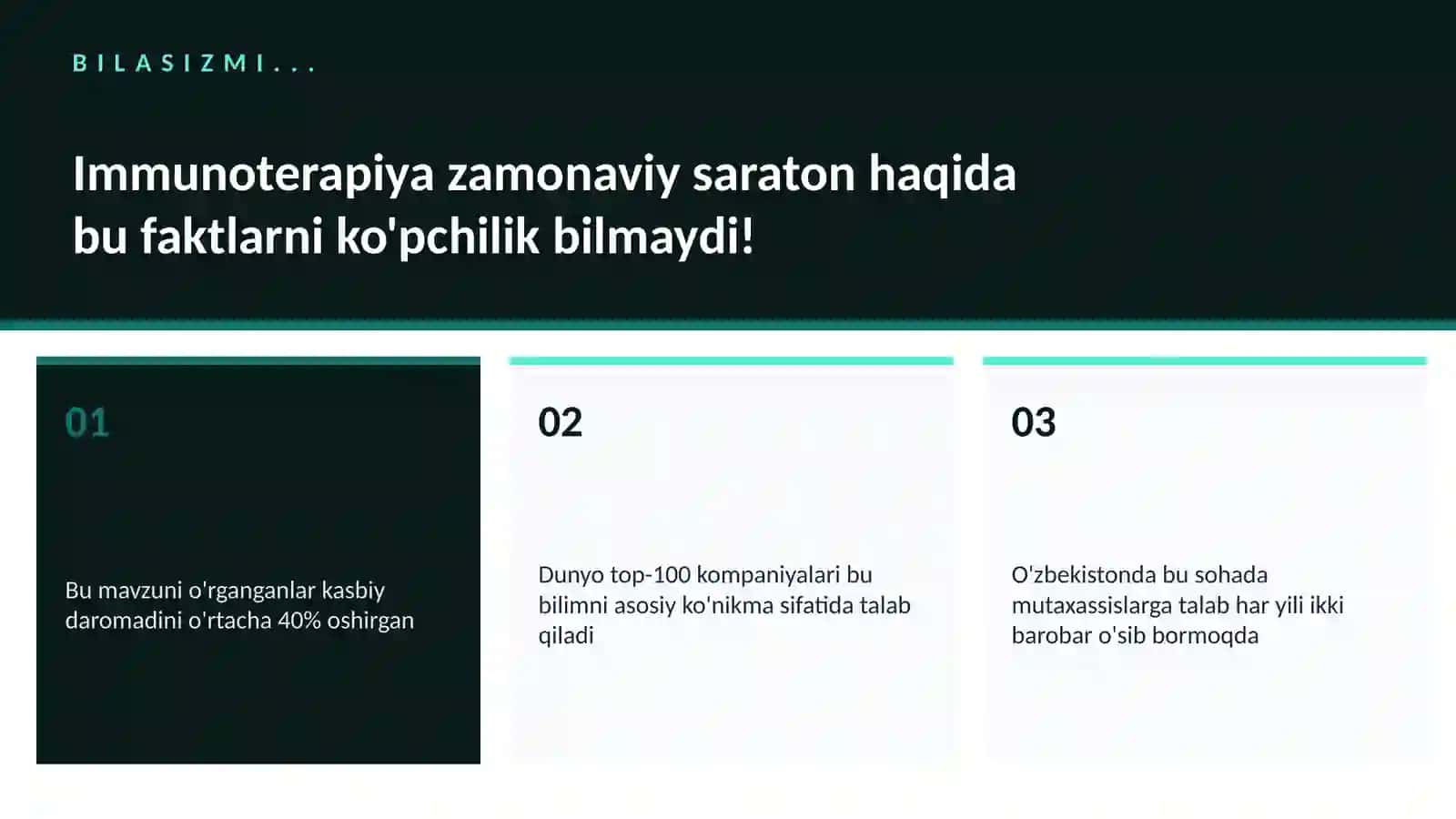 Immunoterapiya zamonaviy saraton 2