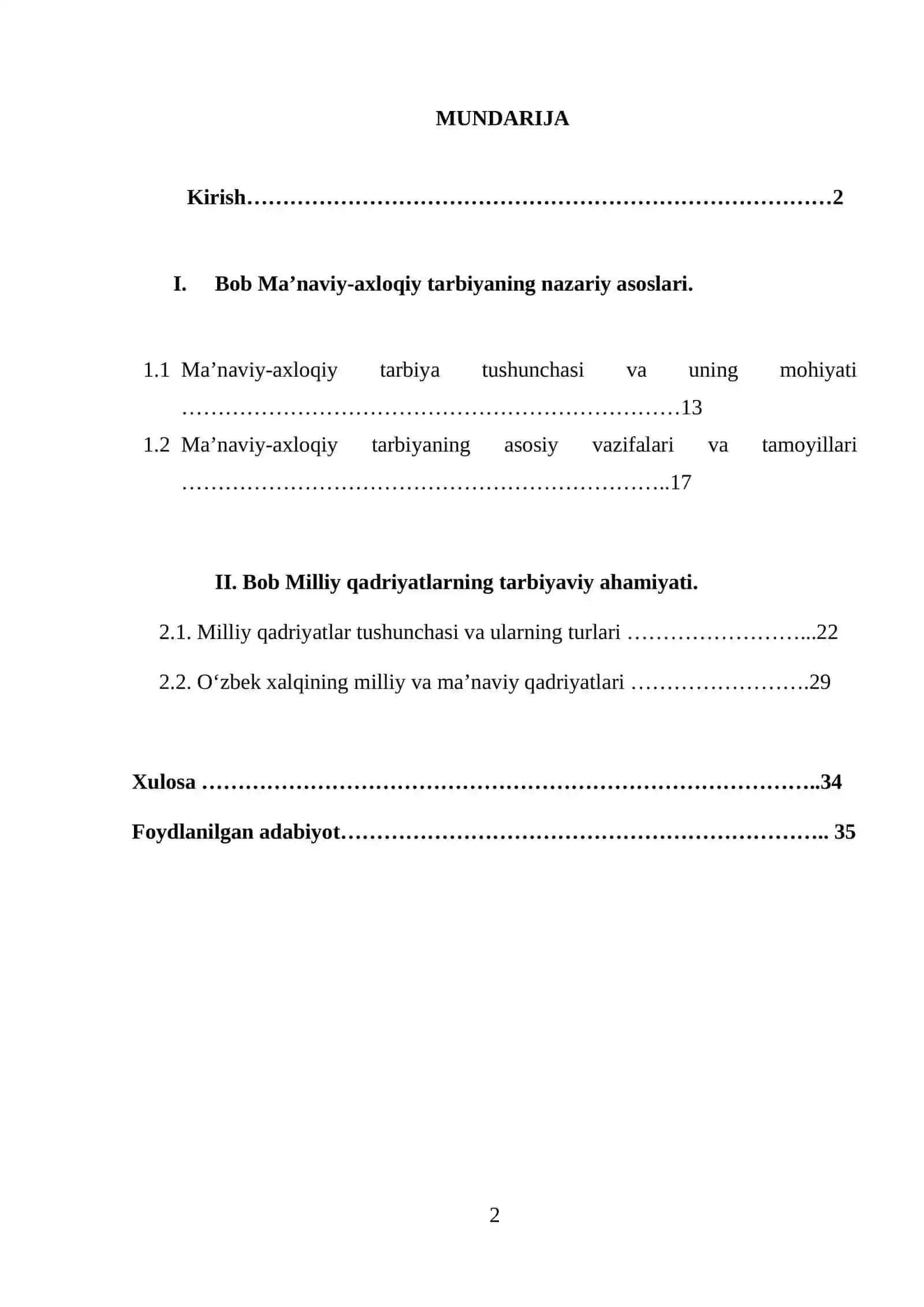 Ma’naviy-axloqiy tarbiyani amalga oshirishda milliy qadriyatlarning oʻrni. 2