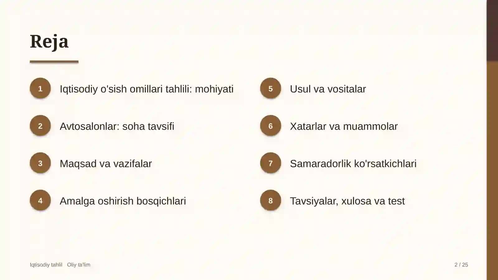 avtosalonlarda iqtisodiy o'sish omillari tahlili 2748 2