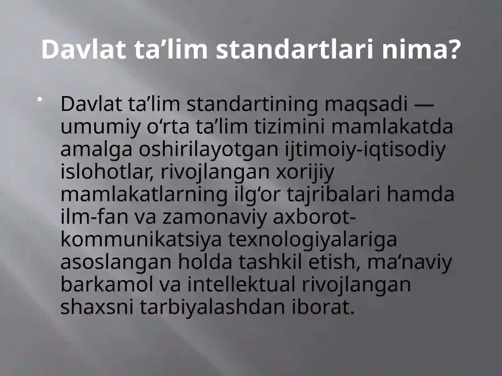 Davlatta’lim standarti 2