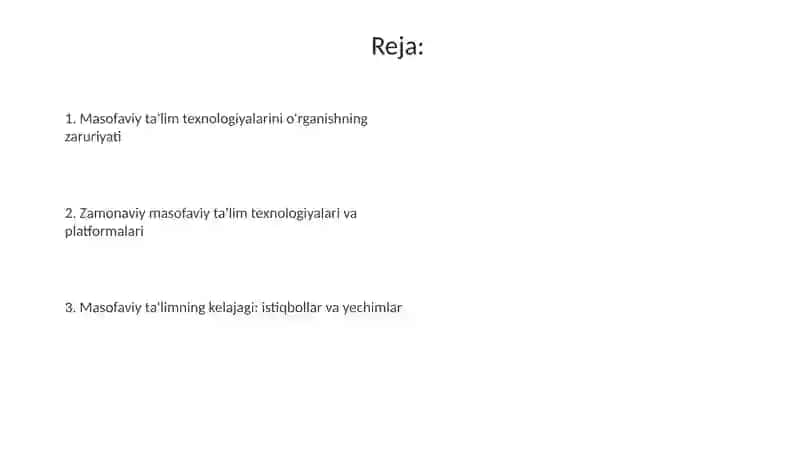Masofaviy ta'lim texnologiyalari 2