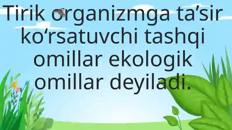 Ekologik omillar 2
