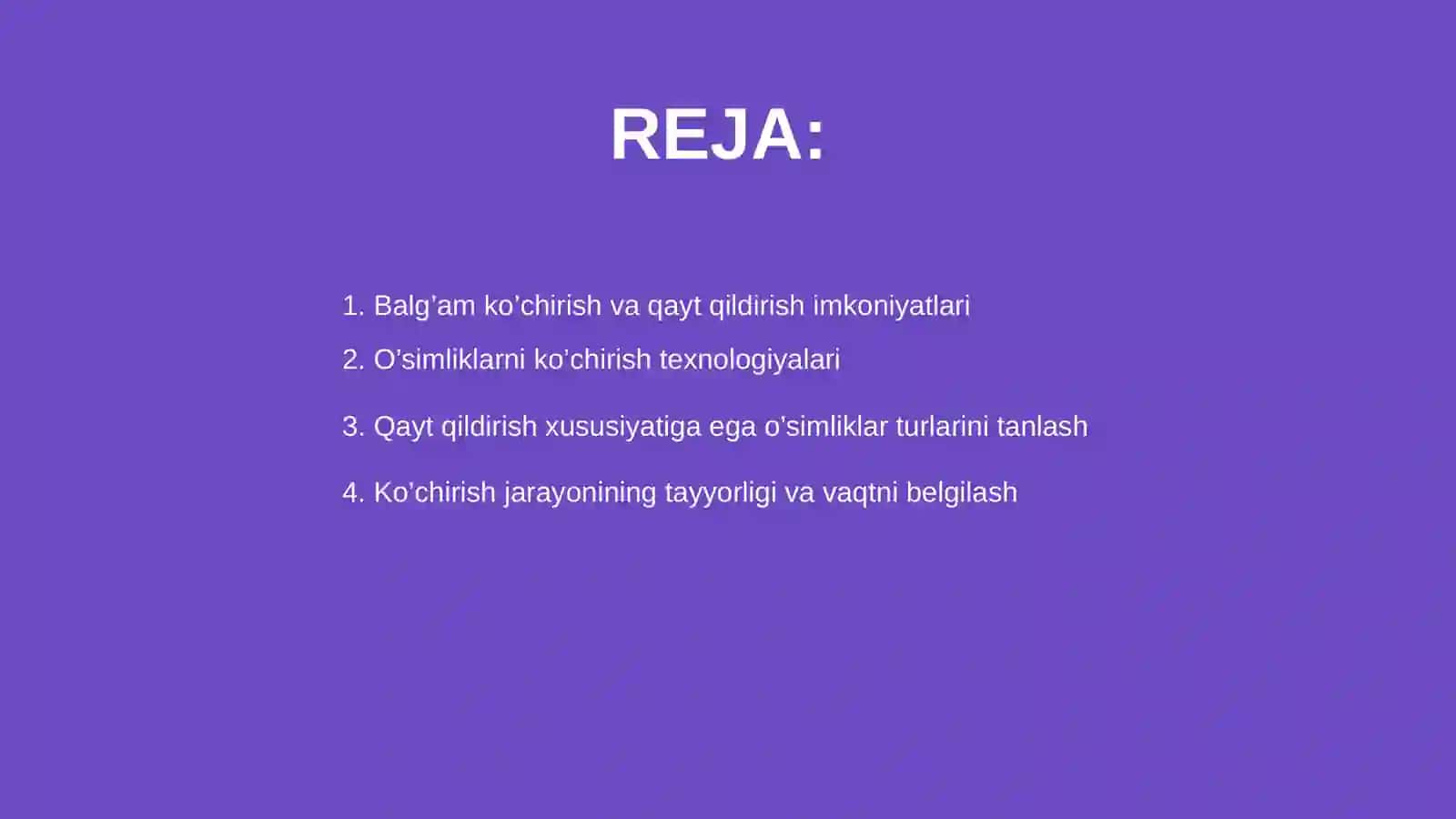 Balg’am ko’chirish, qayt qildirish xususiyati bor o’simliklar 2