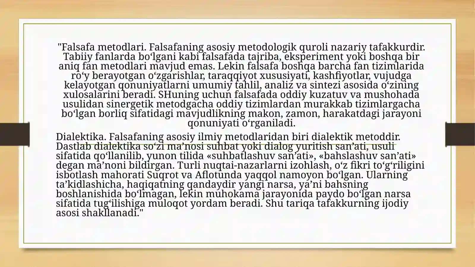 Falsafa metodlari 2