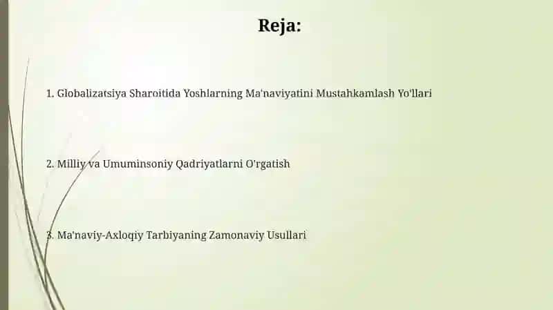 Globalizatsiya Sharoitida Yoshlarning Ma'naviyatini Mustahkamlash Yo'llari 2
