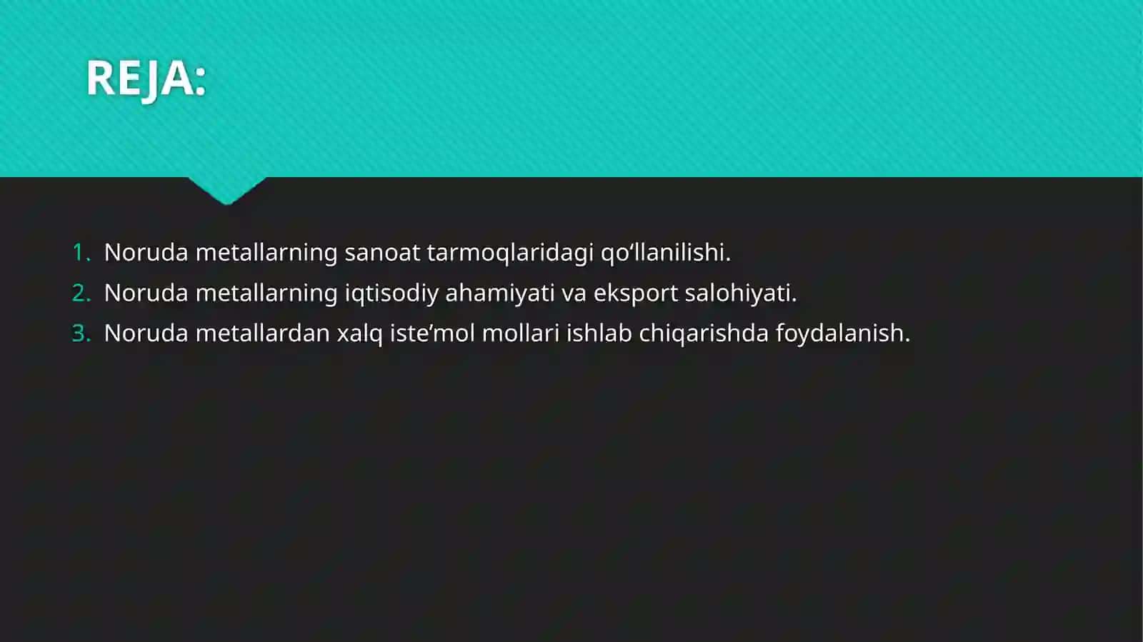 Norudametallarningxalqxoʻjaligidagioʻrni 2