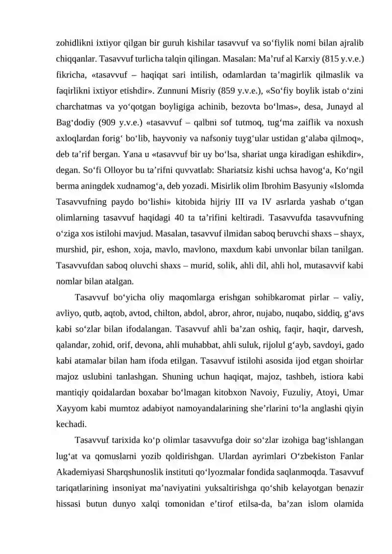 TASAVVUF TA’LIMOTI 2