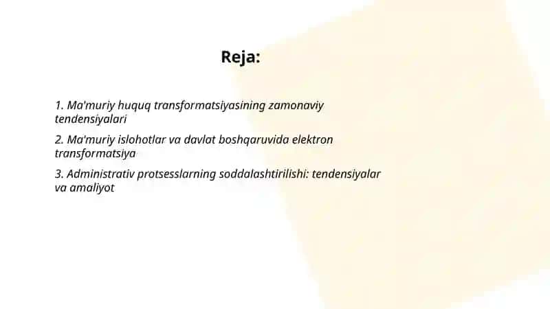 Ma'muriy huquq transformatsiyasi tendensiyalari 2