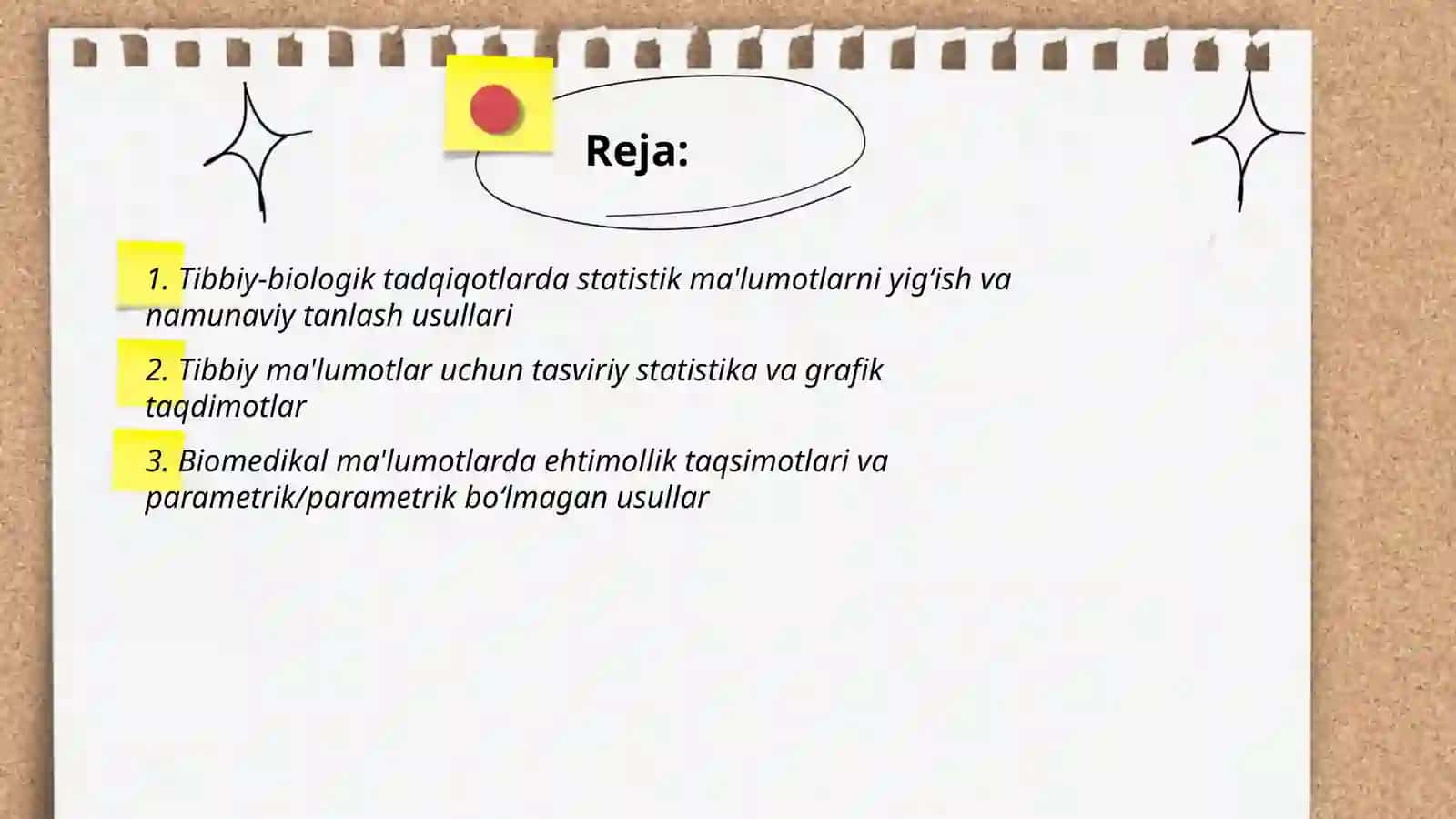 Tibbiy-biologik masalalarni yechishda matematik statistikadan foydalanish, korellatsiyon boglanishlar va regressiya tenglamasi 2