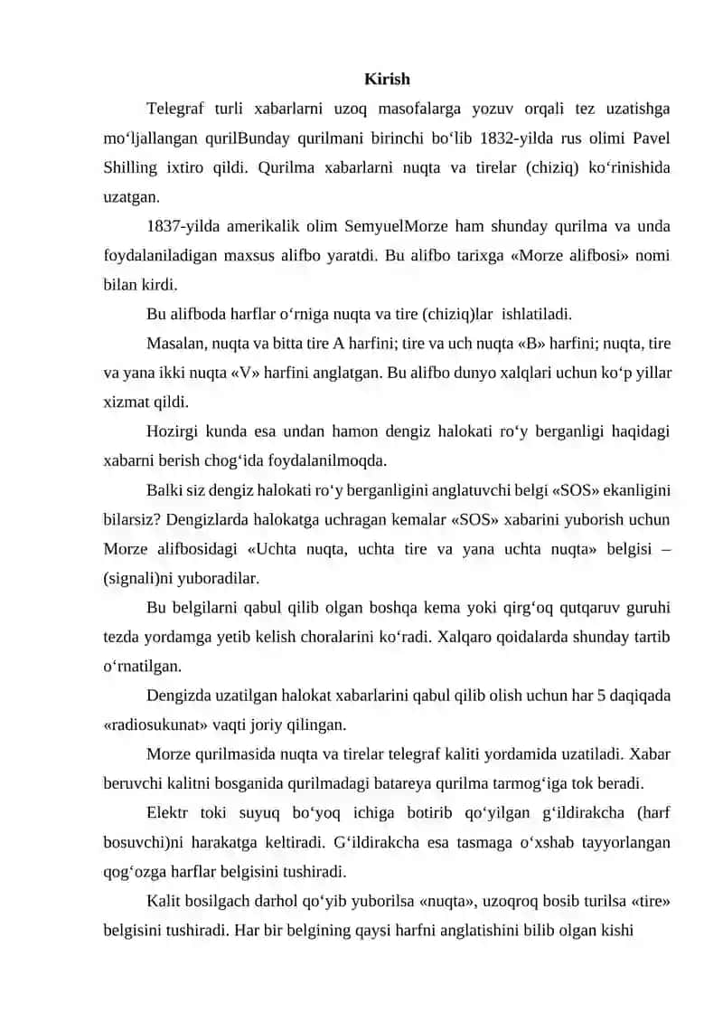 TELEGRAFNING KASHF ETILISHI 2