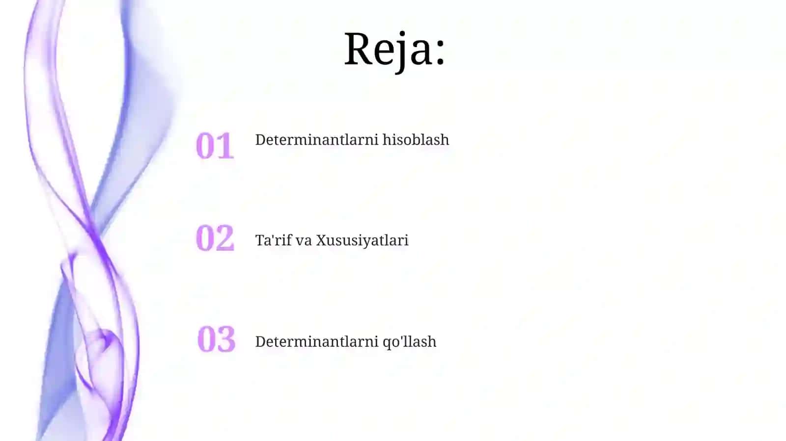 Determinantlar 2