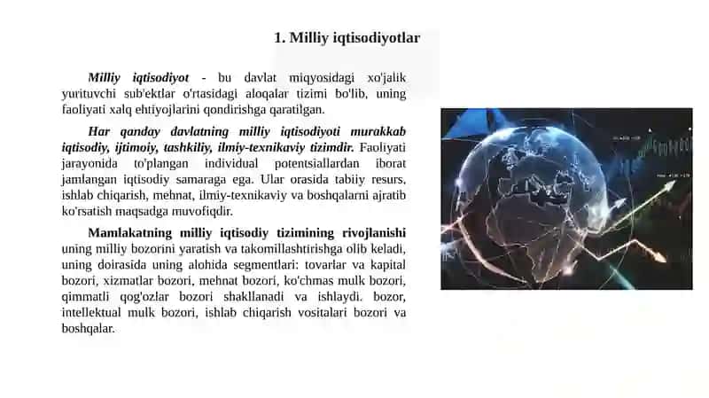 Milliy iqtisodiyotlar 2