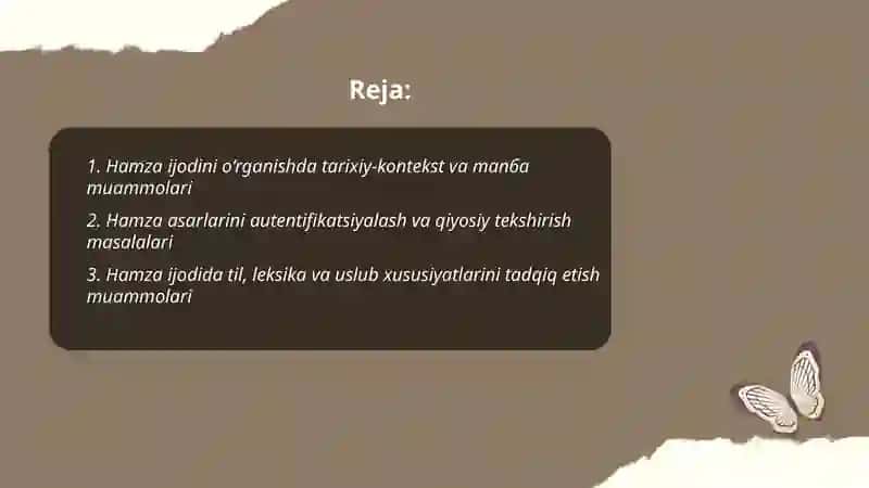 Hamza ijodini o'rganish muammolari 2