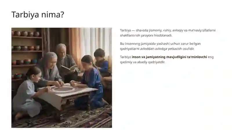 Tarbiya jarayonining mohiyati va mazmuni 2