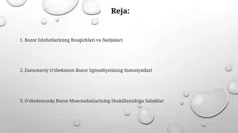 O'zbekistonda Bozor Munosabatlarining Shakllanishi 2