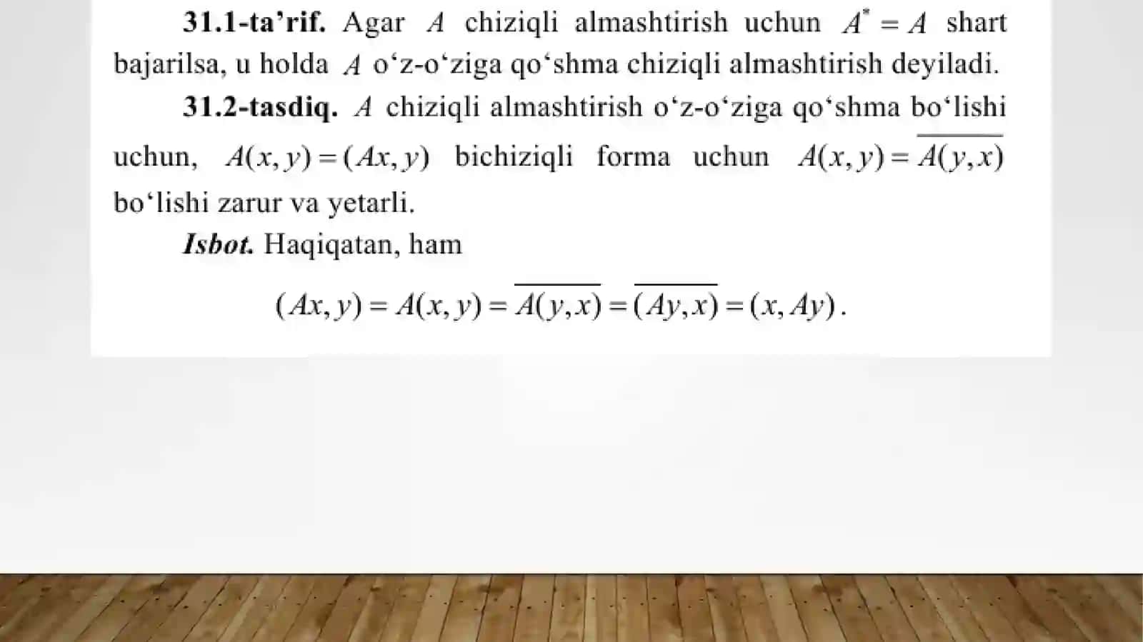 Unitar almashtirishlar 2
