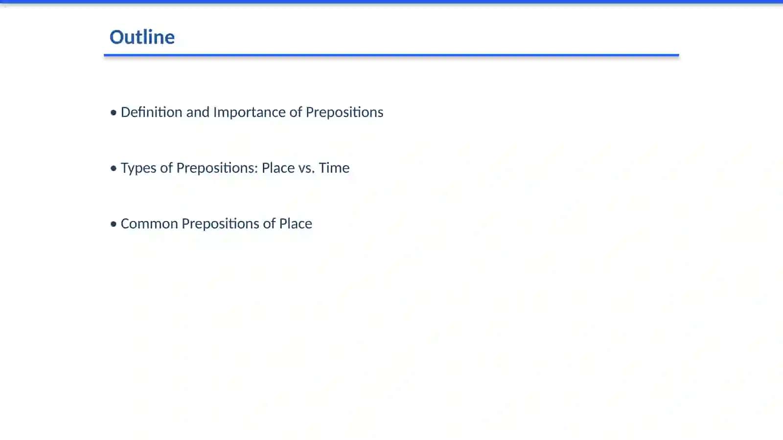 Prepositions of place and time 2