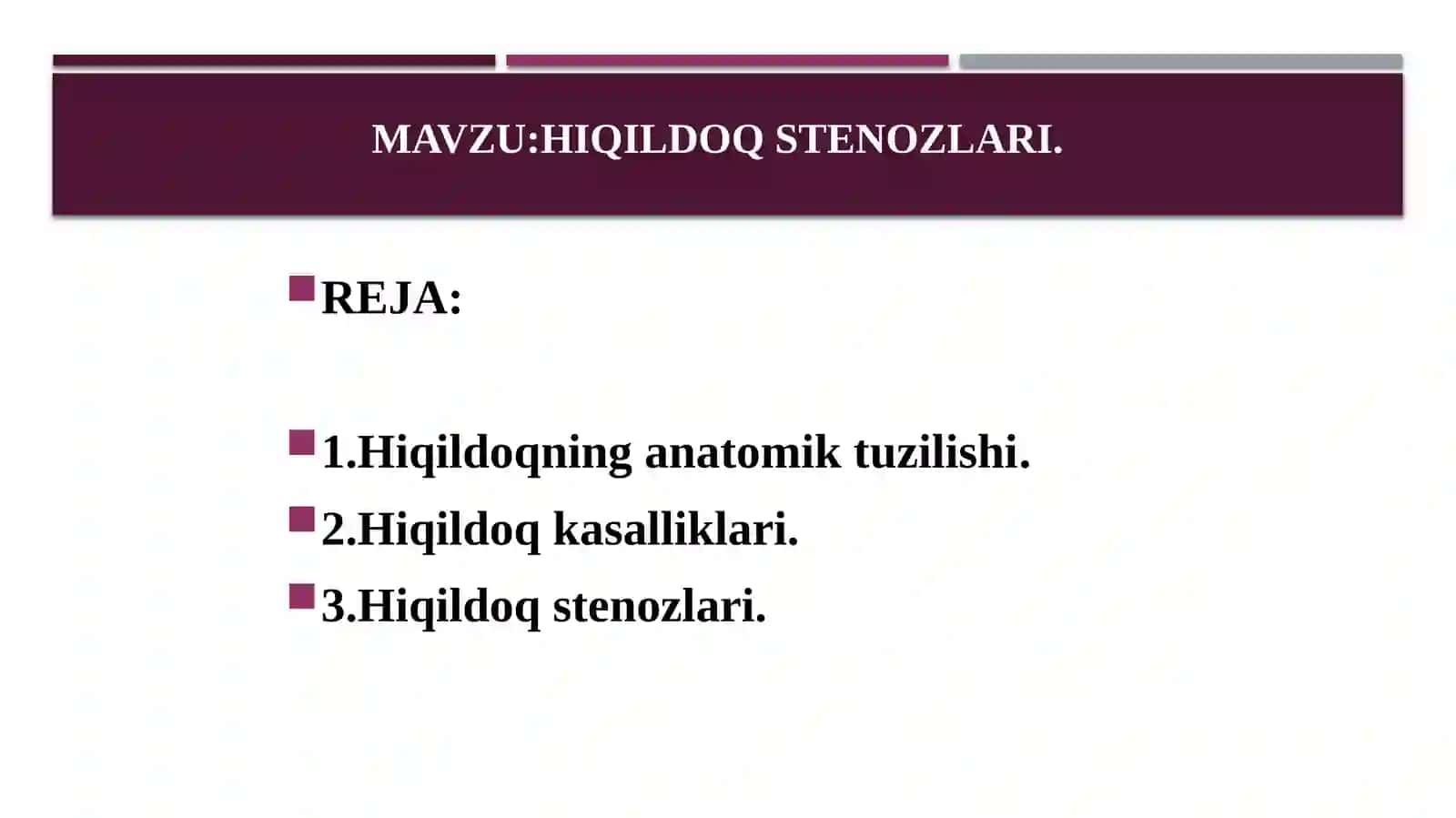 Hiqildoq stenozlari 2