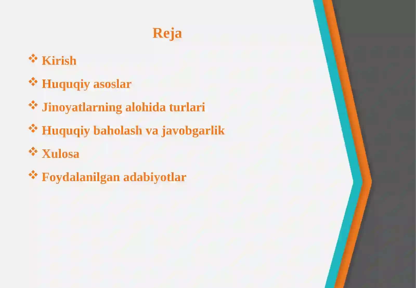 Oʻzgalar mulkini talon-toroj qilish bilan bogʻliq boʻlmagan jinoyatlar 2