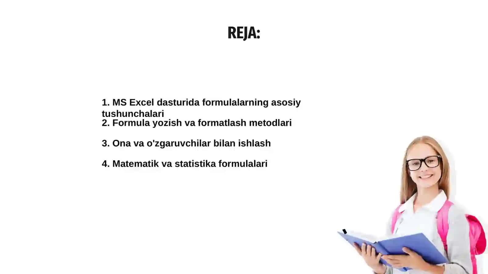 MS Excel dasturida formulalar bilan ishlash 2