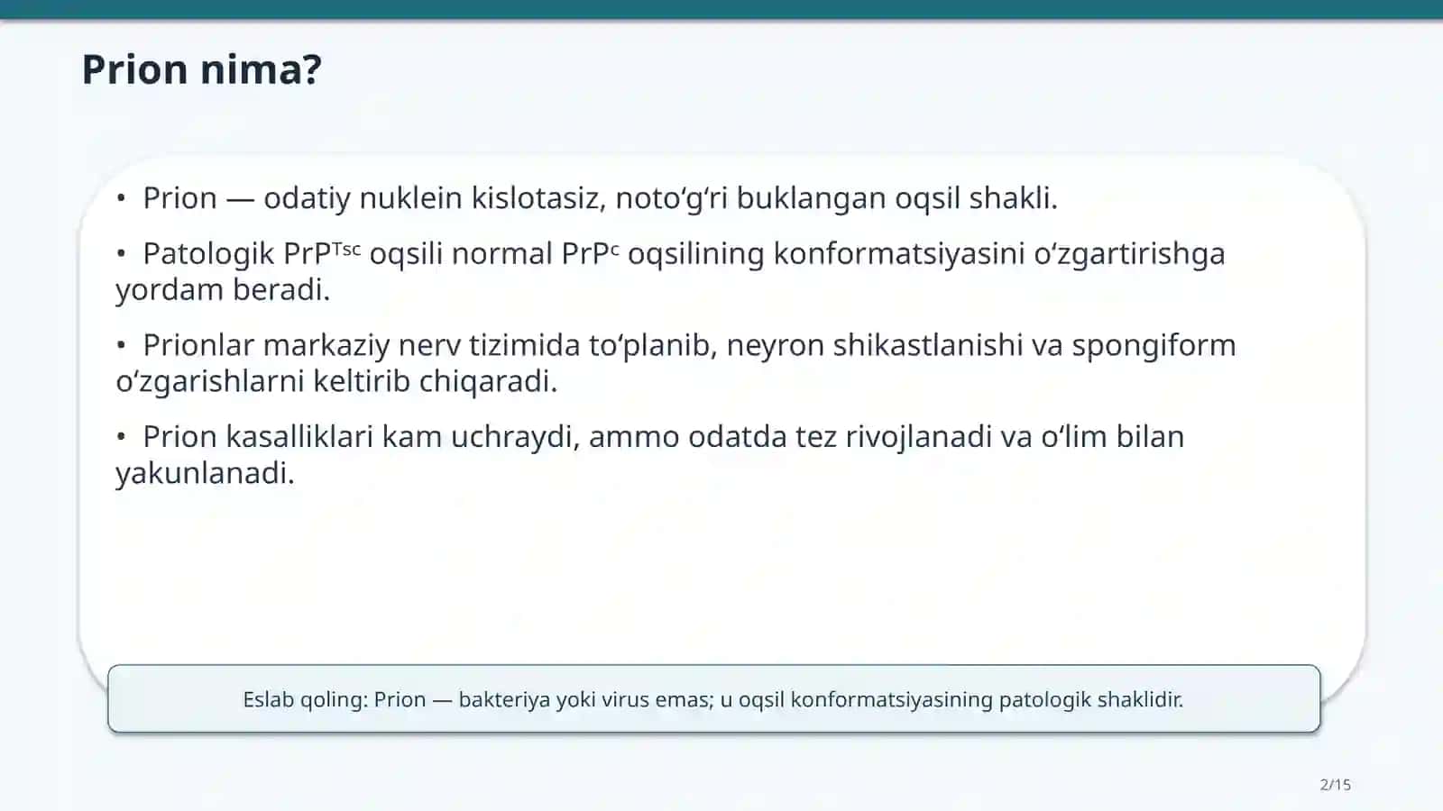 PRION KASALLIKLARI 2