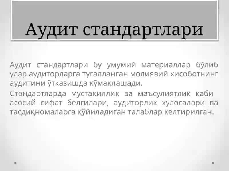Аудит стандартлари 2