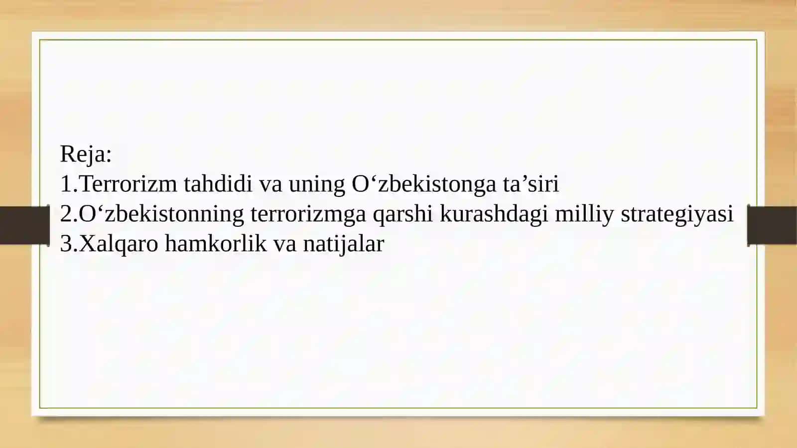 O‘zbekistonning terrorizmga qarshi kurash tajribasi 2