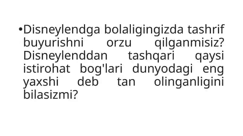 Dunyoning 10 ta eng yaxshi istirohat bog’lari 2