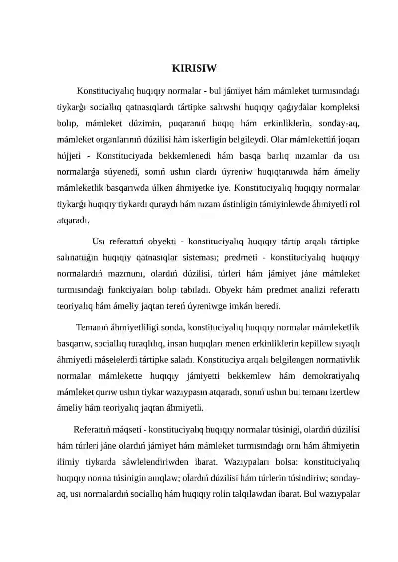 KONSTITUTSIYALÍQ HUQÍQÍY NORMALAR TÚSINIGI HÁM TÚRLERI 2